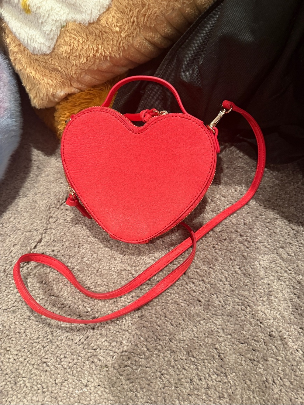 Red Heart Crossbody Bag